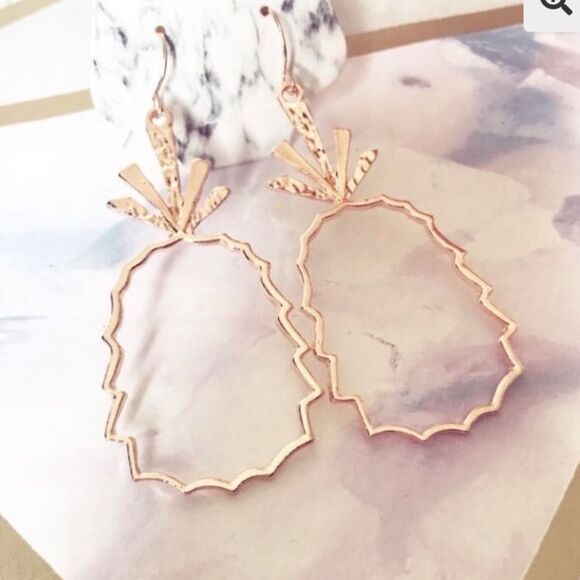 🍍Rose Gold Plated Lightweight Hook Drop boho Beachy Earrings - Picture 5 of 13